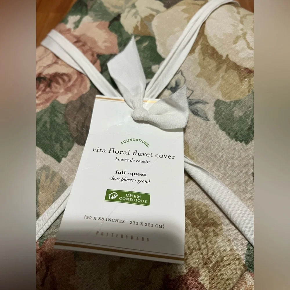 Pottery Barn Duvet Cover Cotton Linen